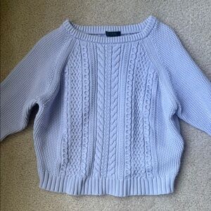 J. Crew Cable Knit Semi-Cropped Sweater